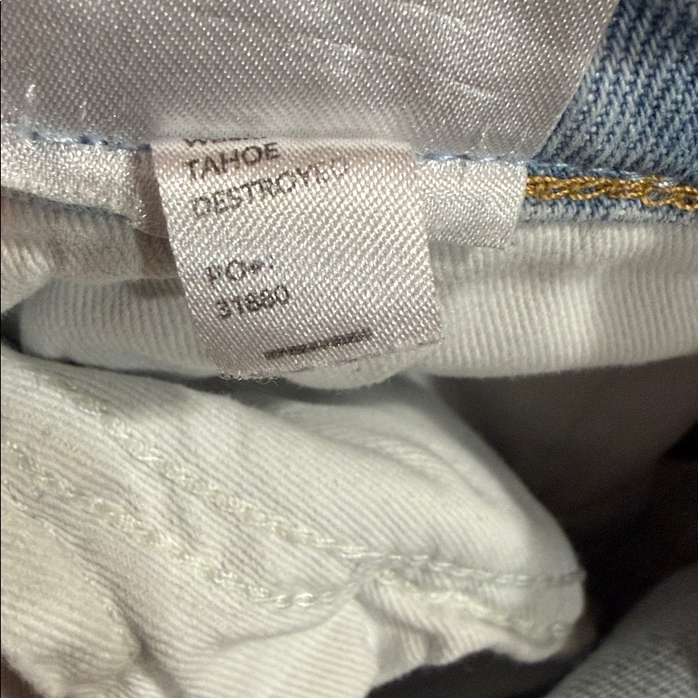 Reformation Cynthia High Rise Straight Leg Jeans In Tahoe Destroyed Wash Size 29 - Picture 9 of 9